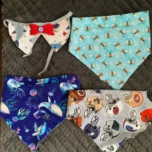 FOUR fashionable Dog Bandanas!